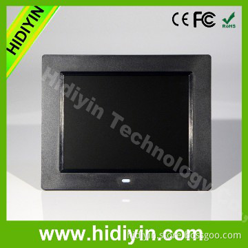 8 inch optional infrared scanning mini digital photo frame with clock